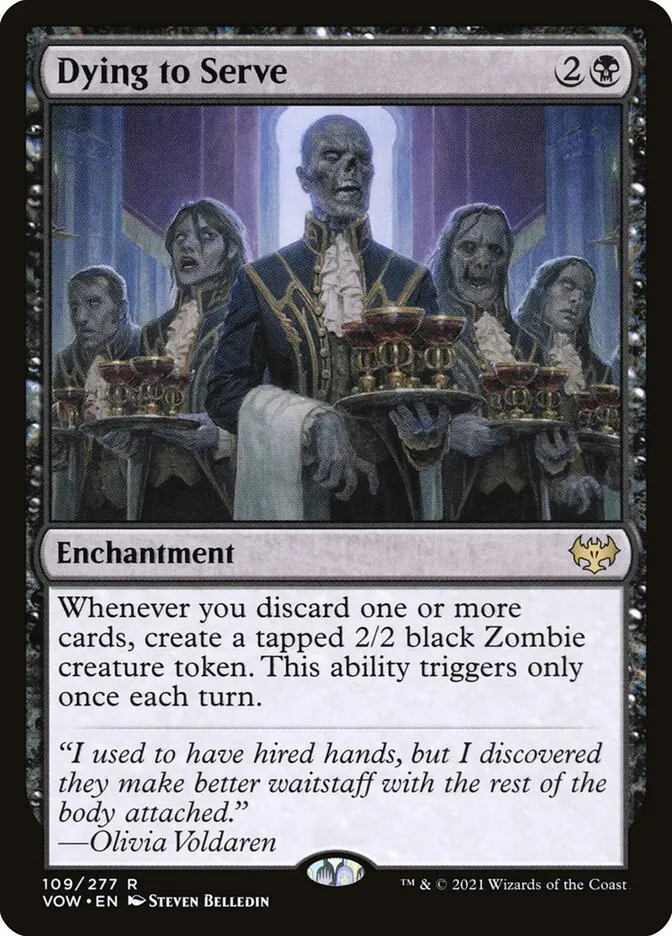 2021 Innistrad: Crimson Vow Dying to Serve rare #109 rare card image