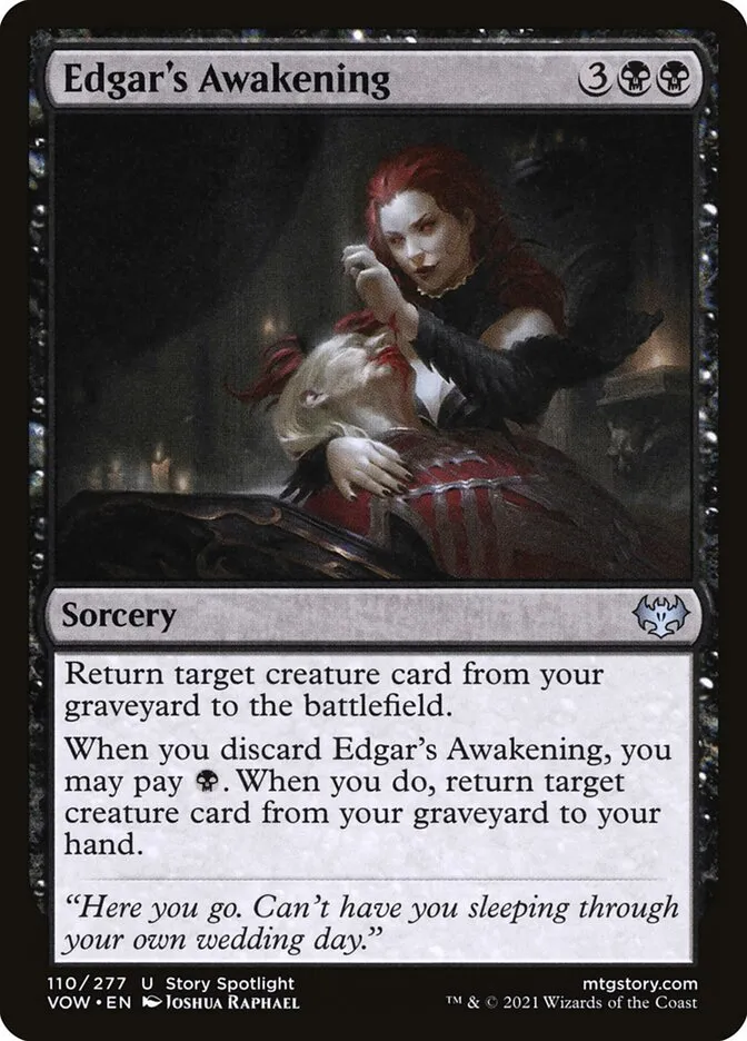 2021 Innistrad: Crimson Vow Edgar's Awakening #110 uncommon card image