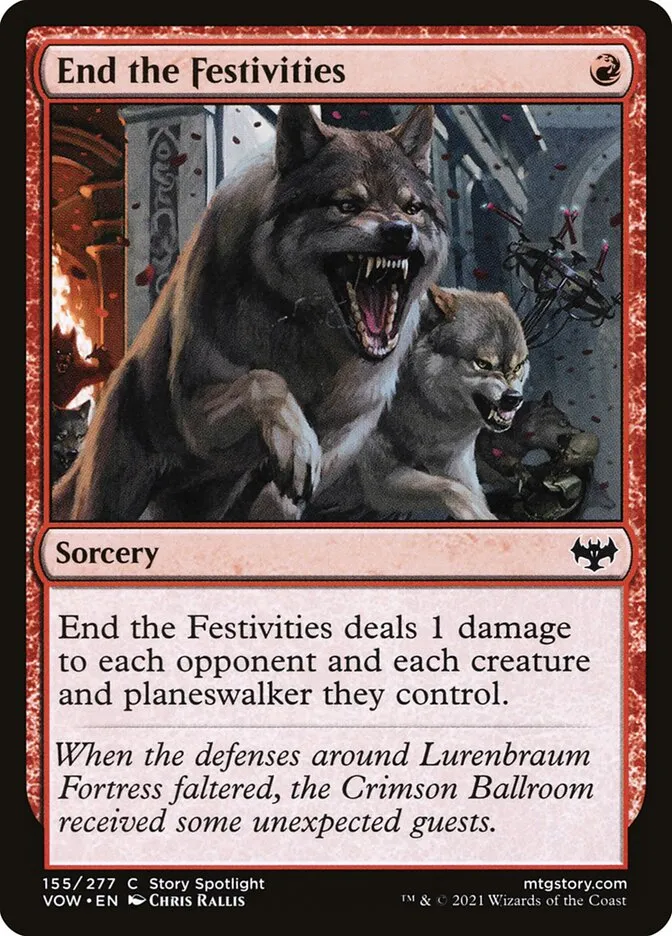 2021 Innistrad: Crimson Vow End the Festivities #155 common card image