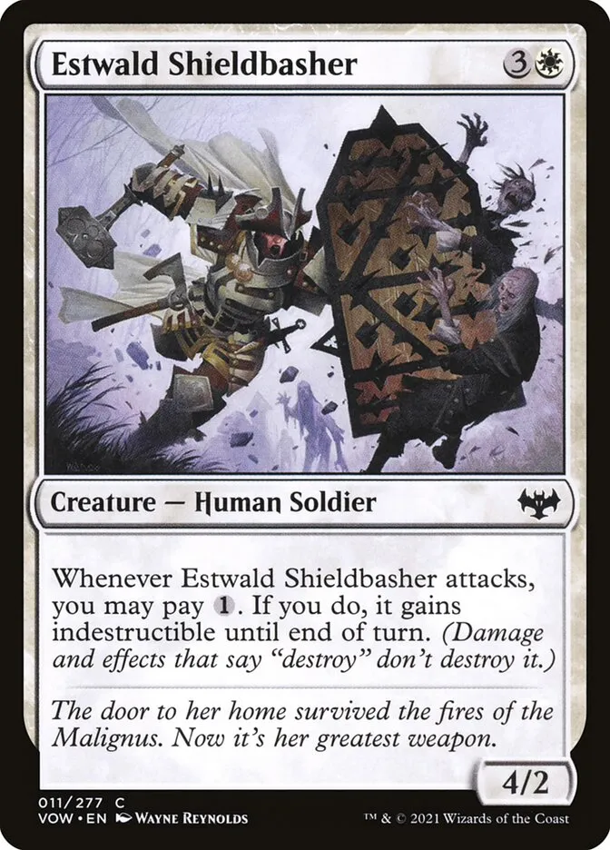 2021 Innistrad: Crimson Vow Estwald Shieldbasher common #11 common card image