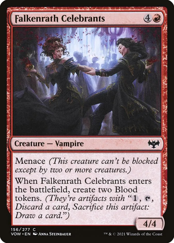 2021 Innistrad: Crimson Vow Falkenrath Celebrants #156 common card image