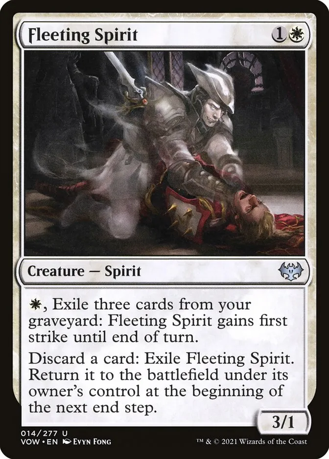 2021 Innistrad: Crimson Vow Fleeting Spirit uncommon #14 uncommon card image
