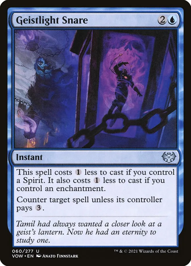 2021 Innistrad: Crimson Vow Geistlight Snare #60 uncommon card image