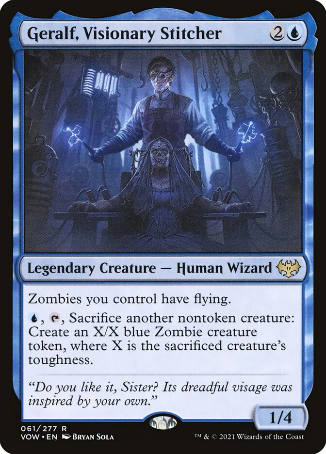 2021 Innistrad: Crimson Vow Geralf, Visionary Stitcher rare #61 rare card image