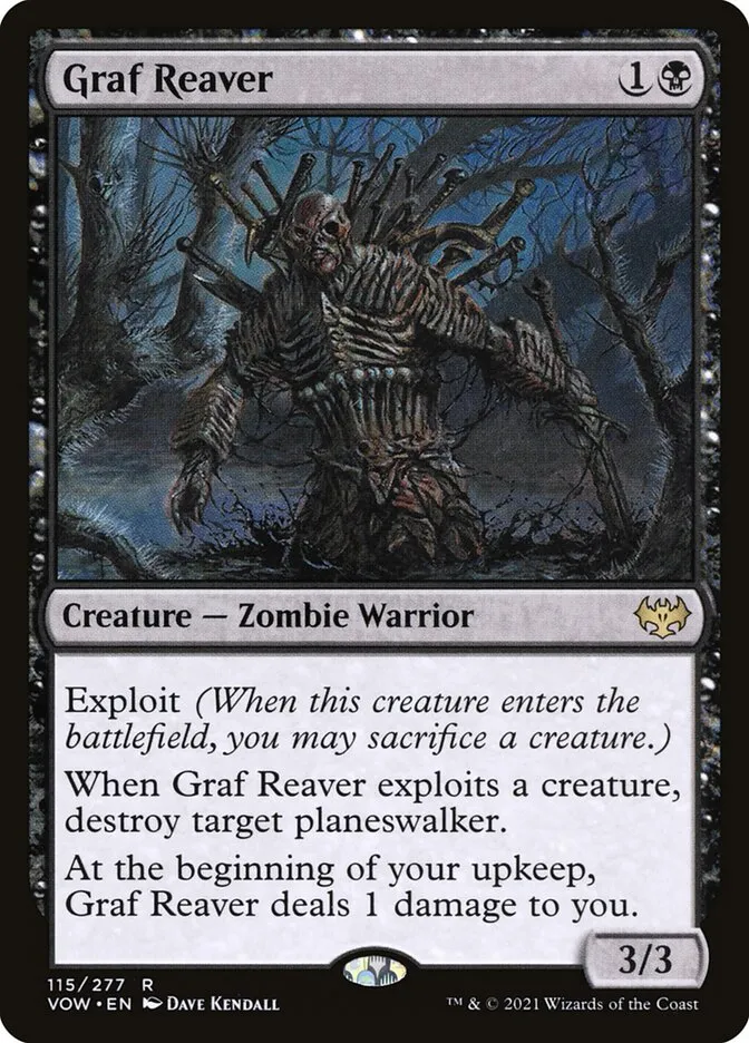 2021 Innistrad: Crimson Vow Graf Reaver rare #115 rare card image