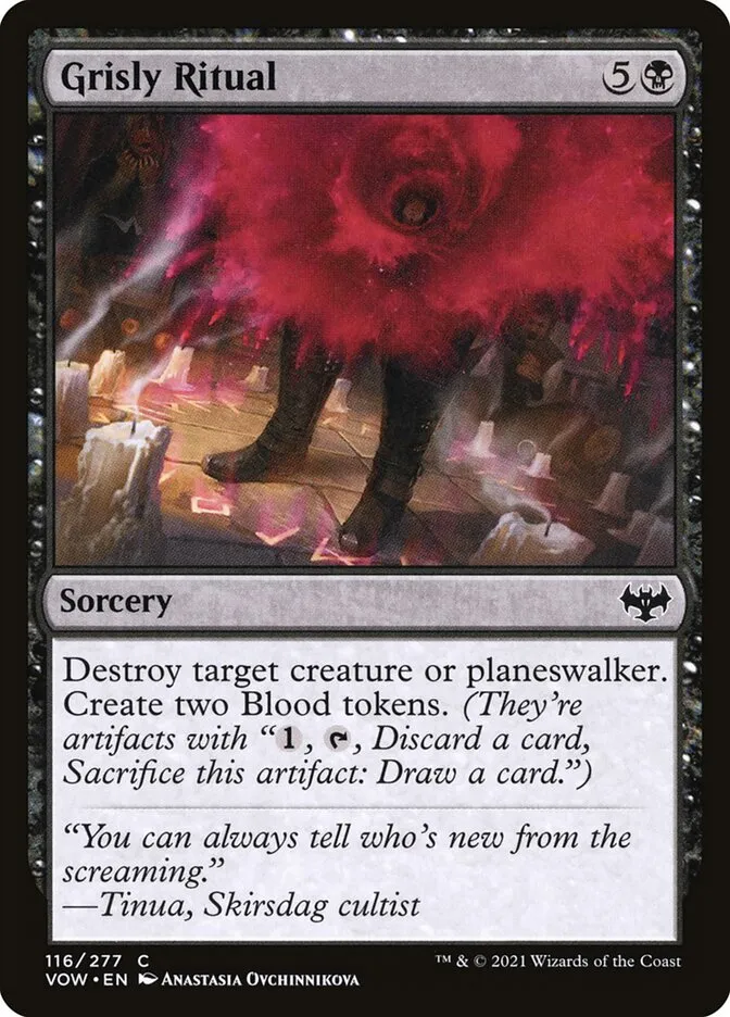 2021 Innistrad: Crimson Vow Grisly Ritual #116 common card image
