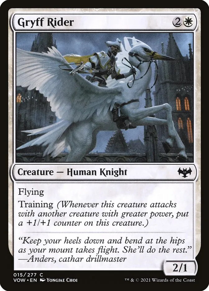 2021 Innistrad: Crimson Vow Gryff Rider common #15 common card image
