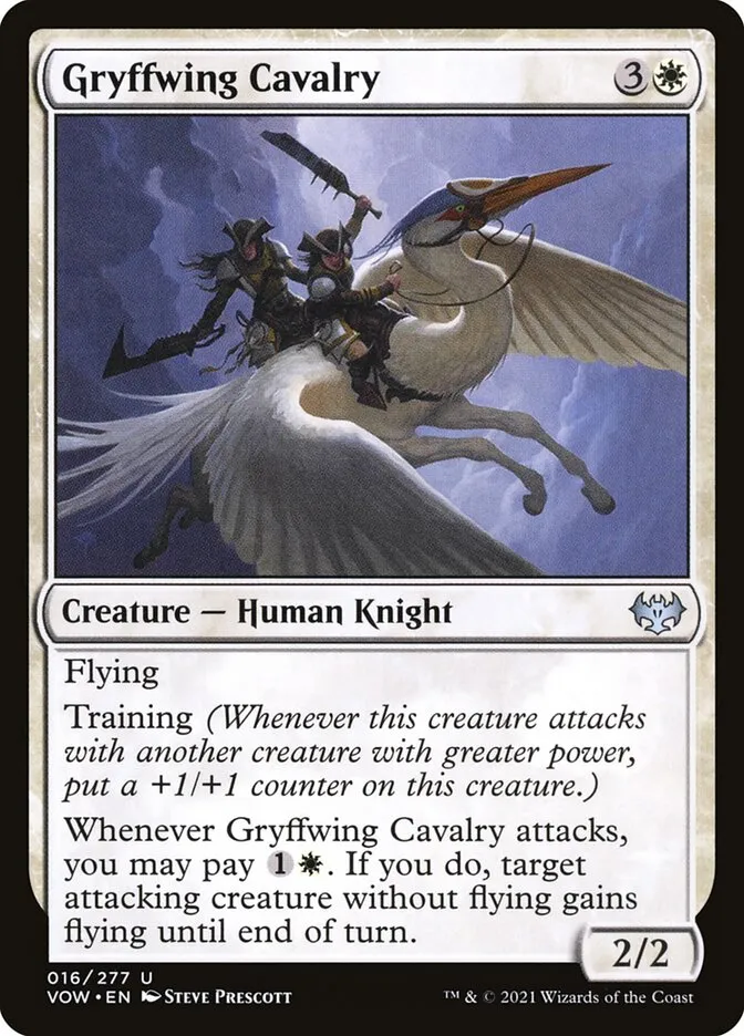 2021 Innistrad: Crimson Vow Gryffwing Cavalry uncommon #16 uncommon card image