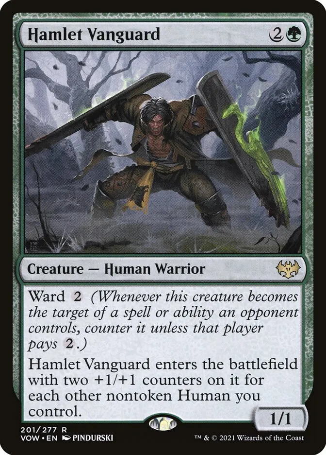 2021 Innistrad: Crimson Vow Hamlet Vanguard #201 rare card image