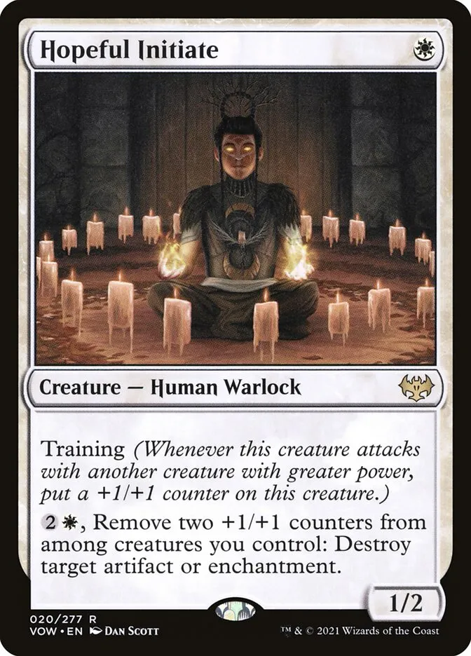 2021 Innistrad: Crimson Vow Hopeful Initiate rare #20 rare card image