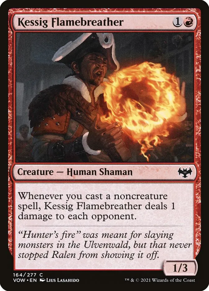 2021 Innistrad: Crimson Vow Kessig Flamebreather #164 common card image