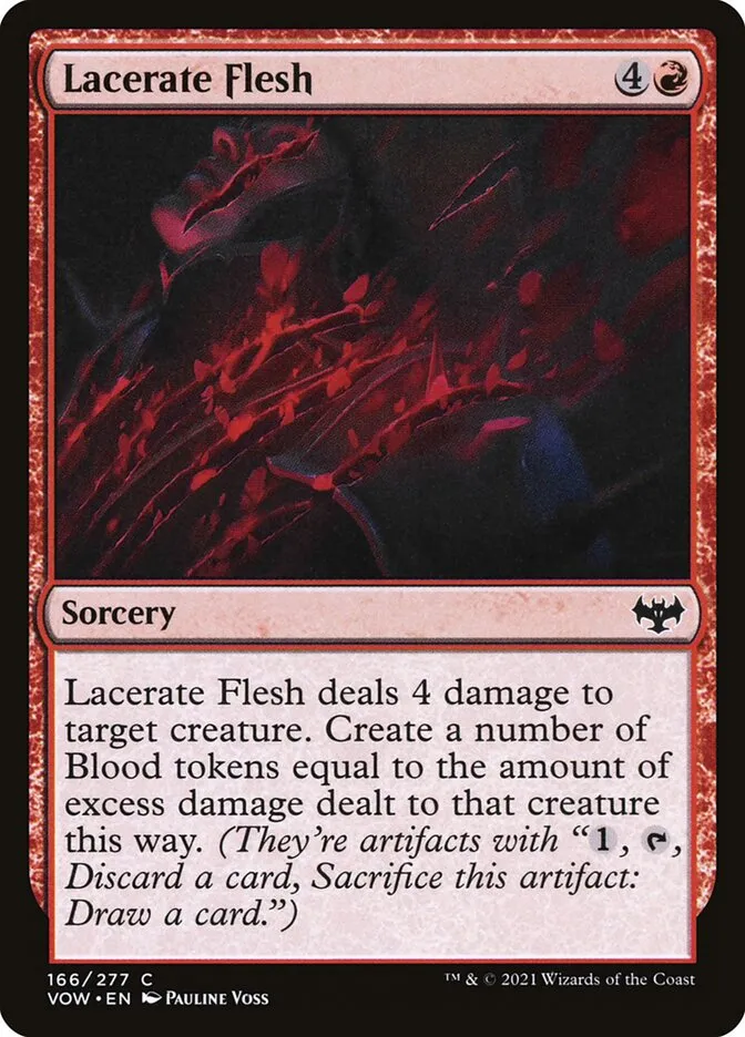 2021 Innistrad: Crimson Vow Lacerate Flesh #166 common card image