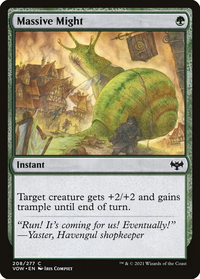 2021 Innistrad: Crimson Vow Massive Might #208 common card image