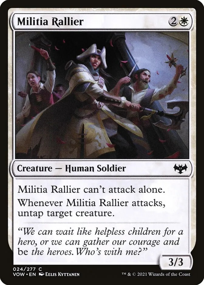 2021 Innistrad: Crimson Vow Militia Rallier common #24 common card image