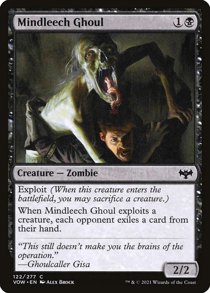 2021 Innistrad: Crimson Vow Mindleech Ghoul #122 common card image
