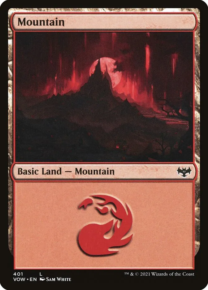 2021 Innistrad: Crimson Vow Mountain #401 common card image