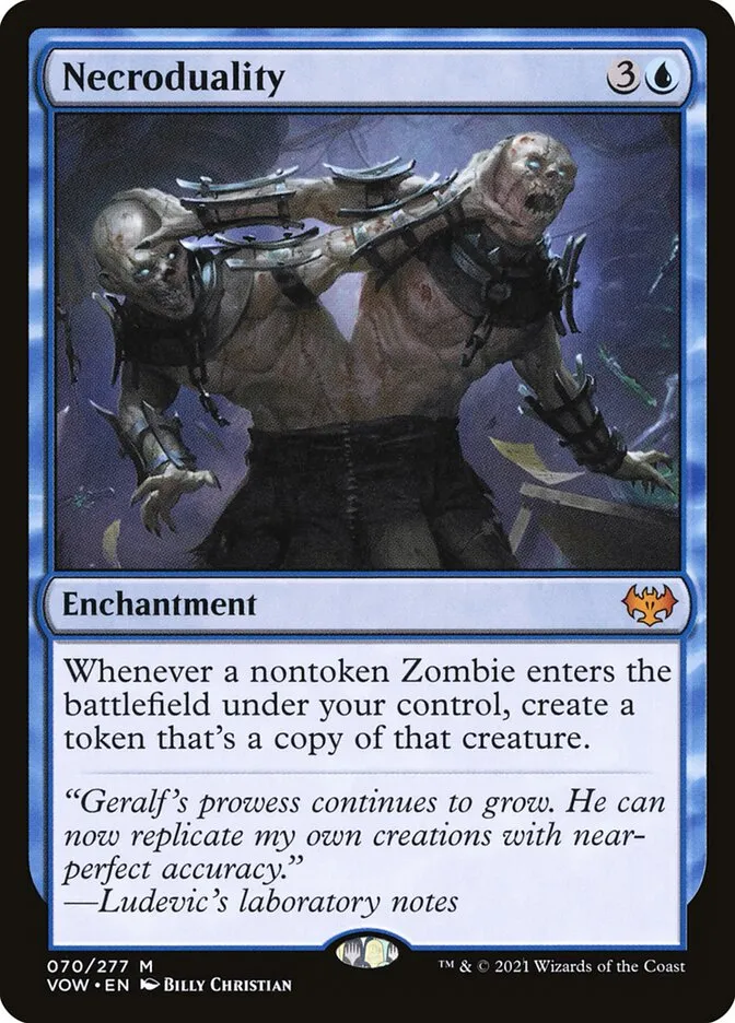 2021 Innistrad: Crimson Vow Necroduality #70 mythic card image