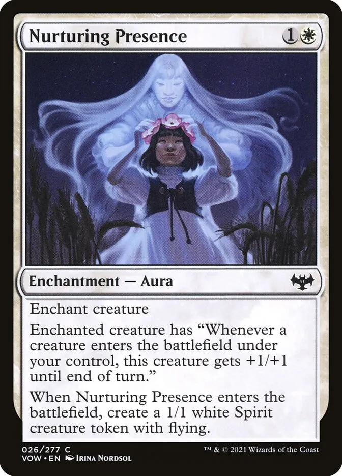 2021 Innistrad: Crimson Vow Nurturing Presence common #26 common card image