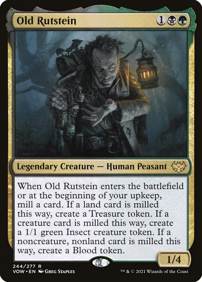 2021 Innistrad: Crimson Vow Old Rutstein #244 rare card image