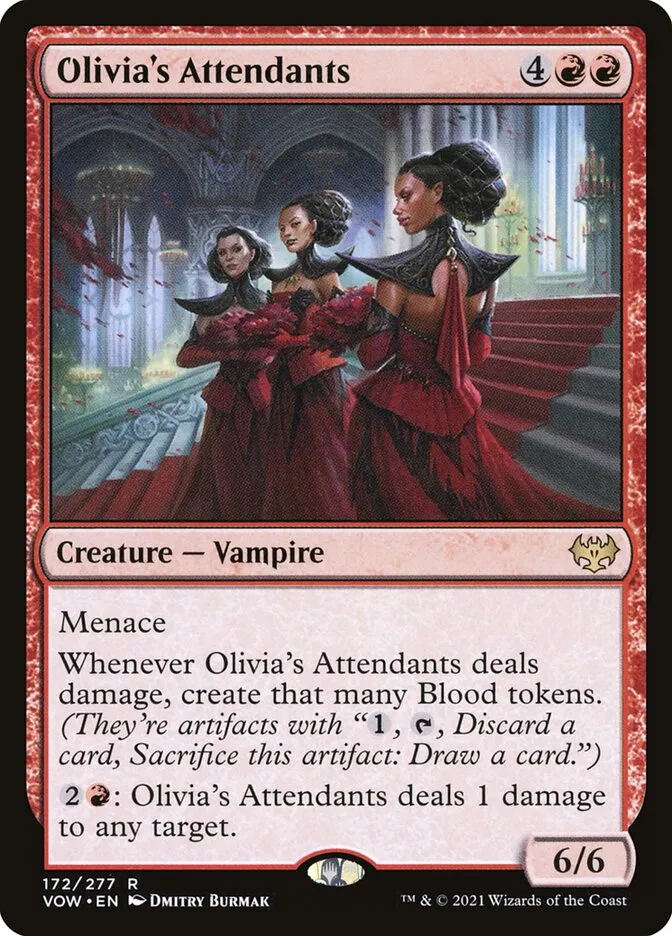 2021 Innistrad: Crimson Vow Olivia's Attendants rare #172 rare card image