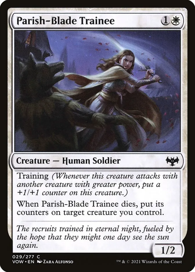 2021 Innistrad: Crimson Vow Parish-Blade Trainee common #29 common card image