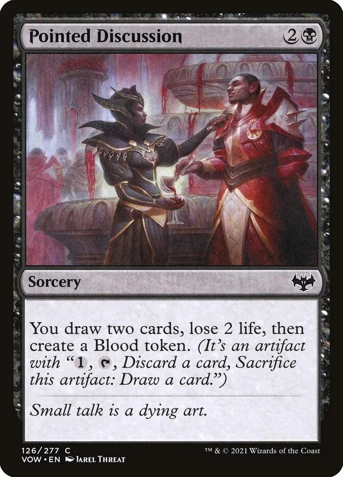 2021 Innistrad: Crimson Vow Pointed Discussion #126 common card image