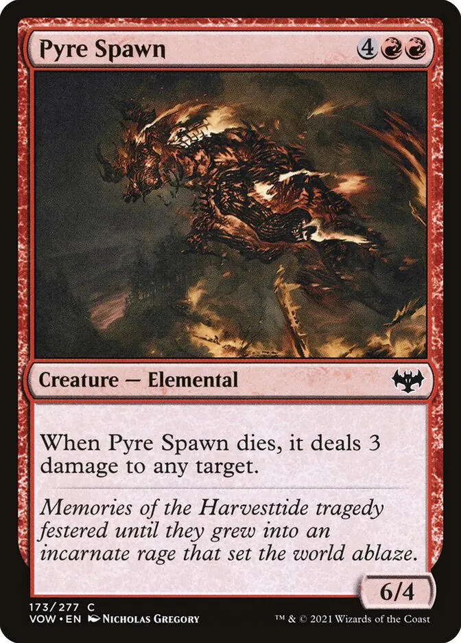 2021 Innistrad: Crimson Vow Pyre Spawn #173 common card image