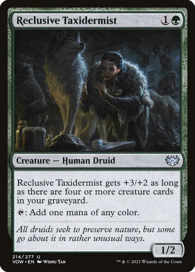 2021 Innistrad: Crimson Vow Reclusive Taxidermist #214 uncommon card image