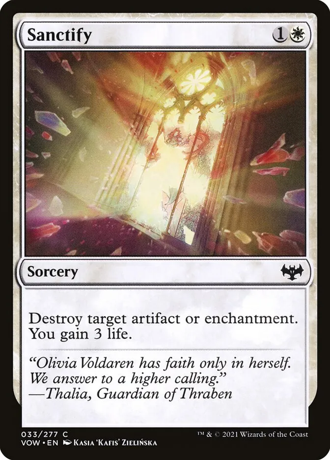 2021 Innistrad: Crimson Vow Sanctify common #33 common card image