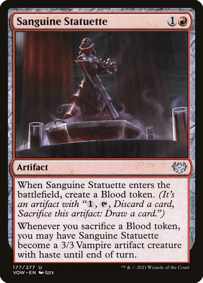 2021 Innistrad: Crimson Vow Sanguine Statuette #177 uncommon card image