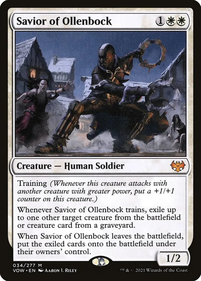 2021 Innistrad: Crimson Vow Savior of Ollenbock mythic #34 mythic card image