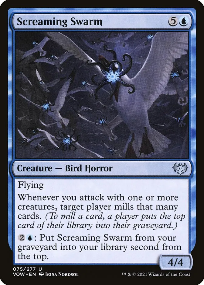 2021 Innistrad: Crimson Vow Screaming Swarm #75 uncommon card image