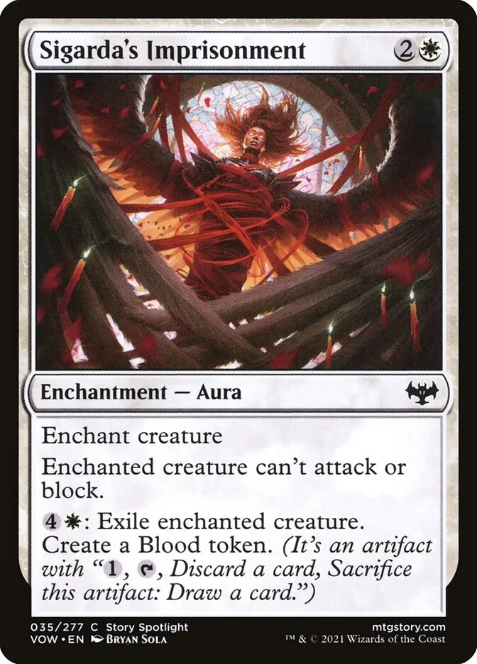 2021 Innistrad: Crimson Vow Sigarda's Imprisonment common #35 common card image
