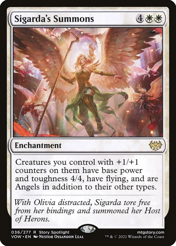2021 Innistrad: Crimson Vow Sigarda's Summons rare #36 rare card image