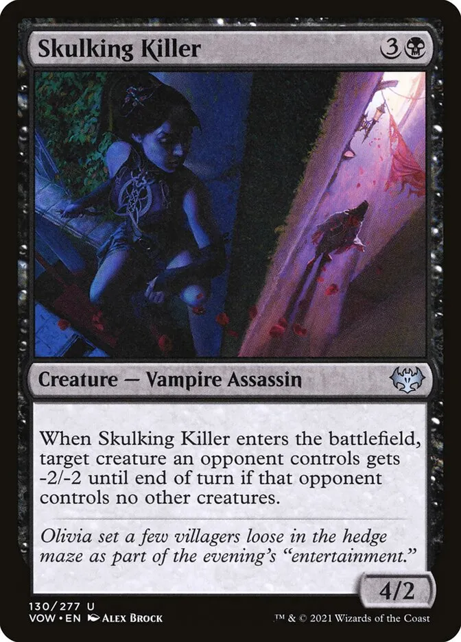 2021 Innistrad: Crimson Vow Skulking Killer #130 uncommon card image