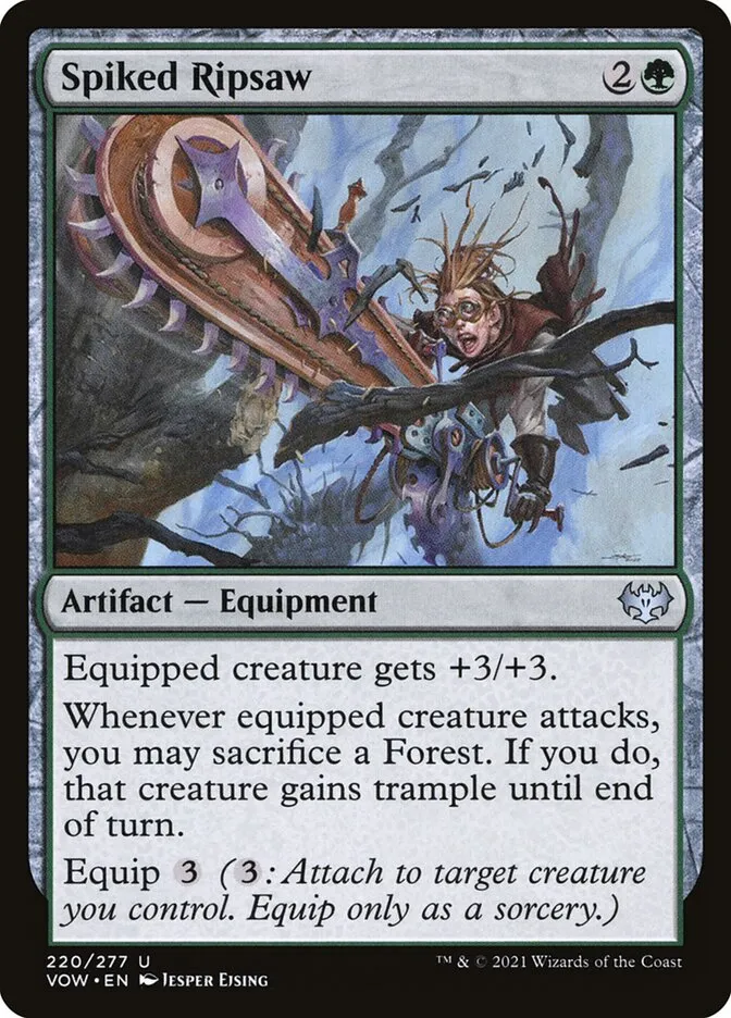 2021 Innistrad: Crimson Vow Spiked Ripsaw #220 uncommon card image