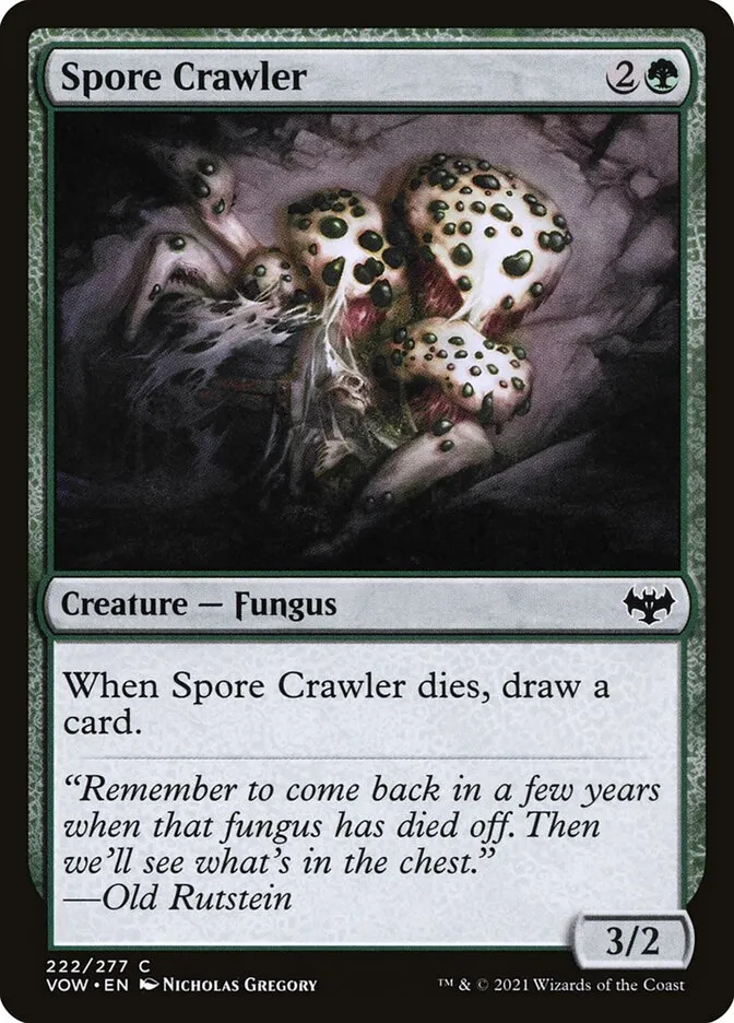 2021 Innistrad: Crimson Vow Spore Crawler #222 common card image