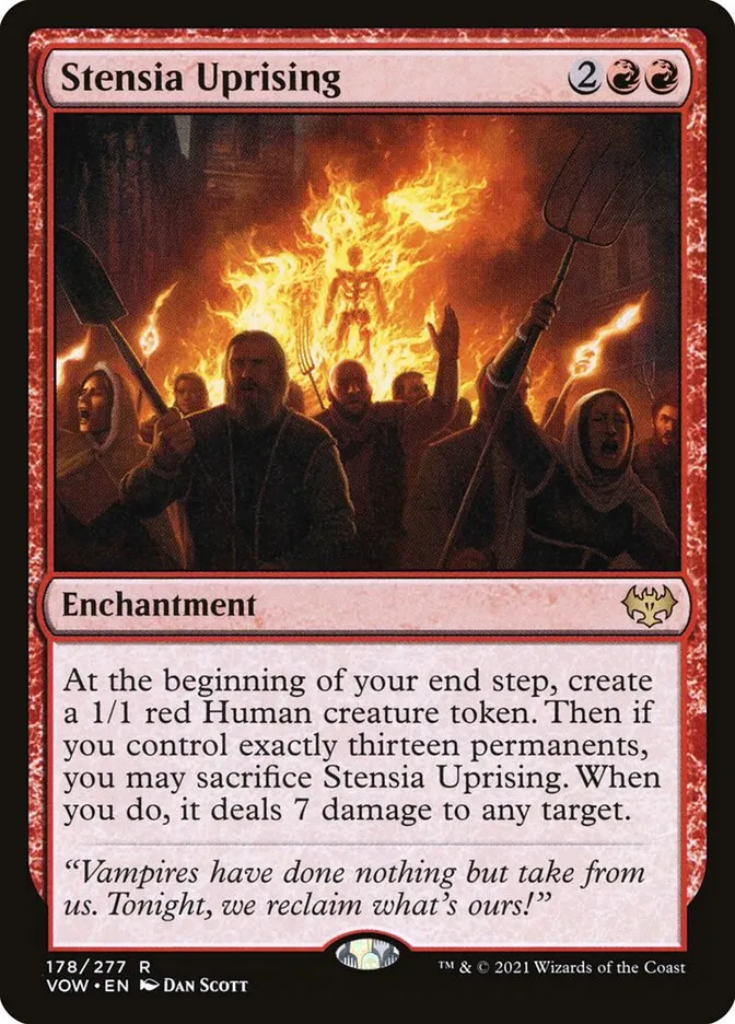 2021 Innistrad: Crimson Vow Stensia Uprising rare #178 rare card image