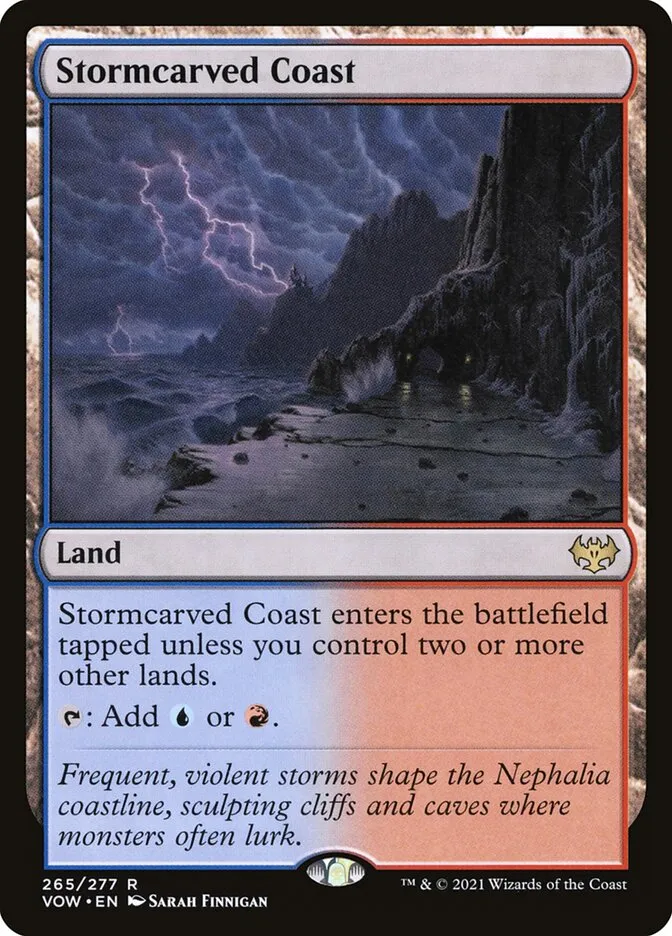 2021 Innistrad: Crimson Vow Stormcarved Coast #265 rare card image