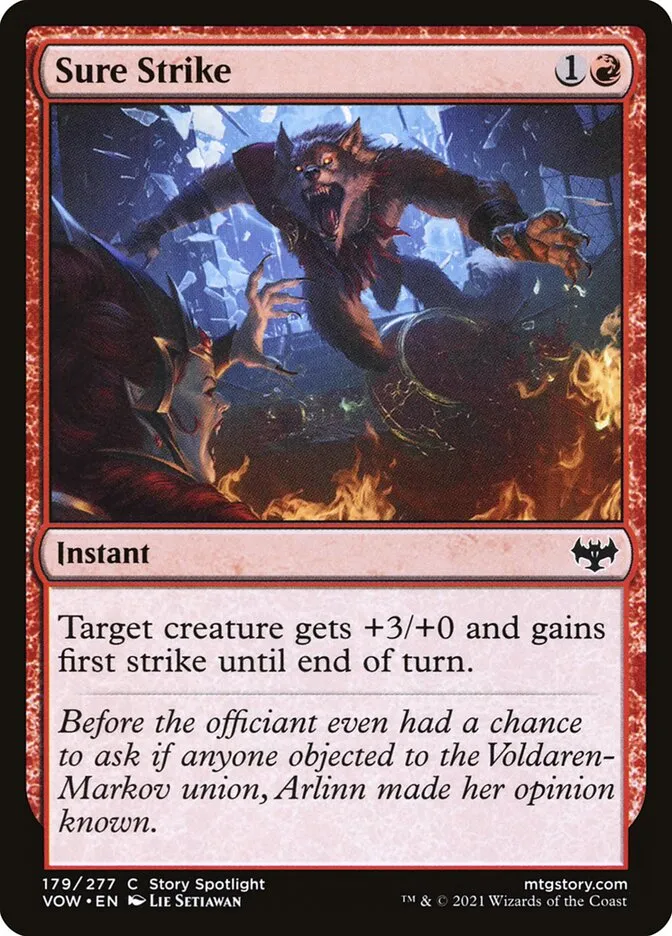 2021 Innistrad: Crimson Vow Sure Strike #179 common card image