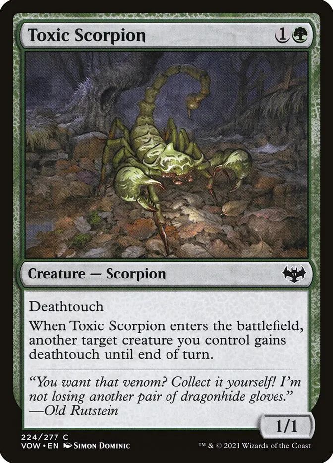 2021 Innistrad: Crimson Vow Toxic Scorpion #224 common card image