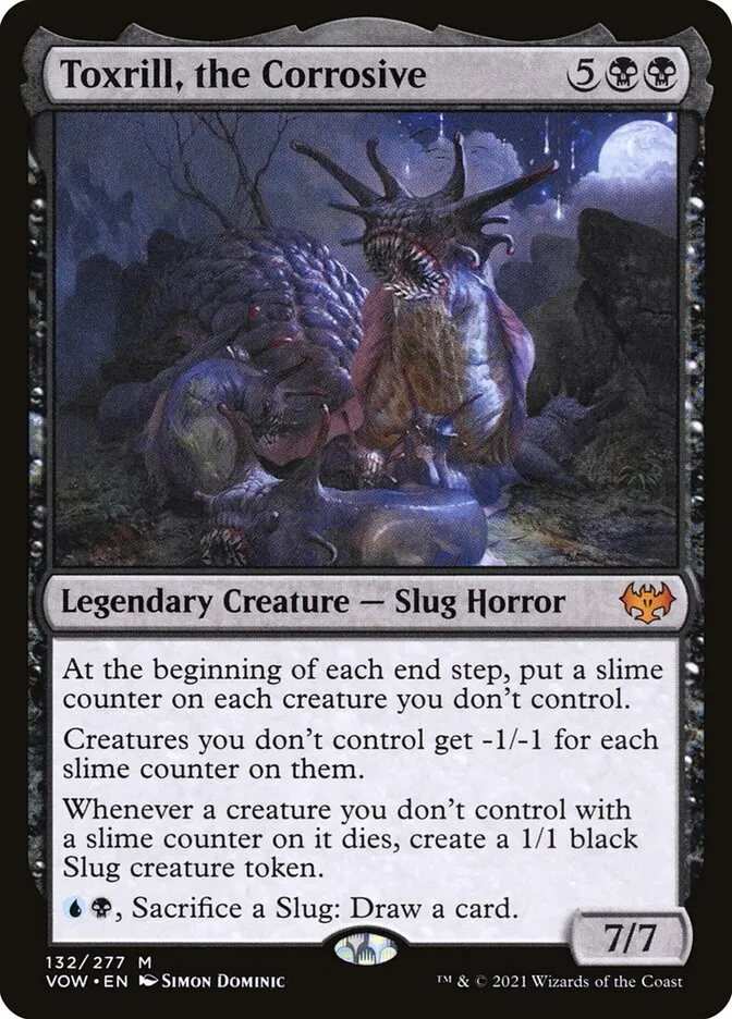 2021 Innistrad: Crimson Vow Toxrill, the Corrosive [Foil] mythic #132 mythic card image