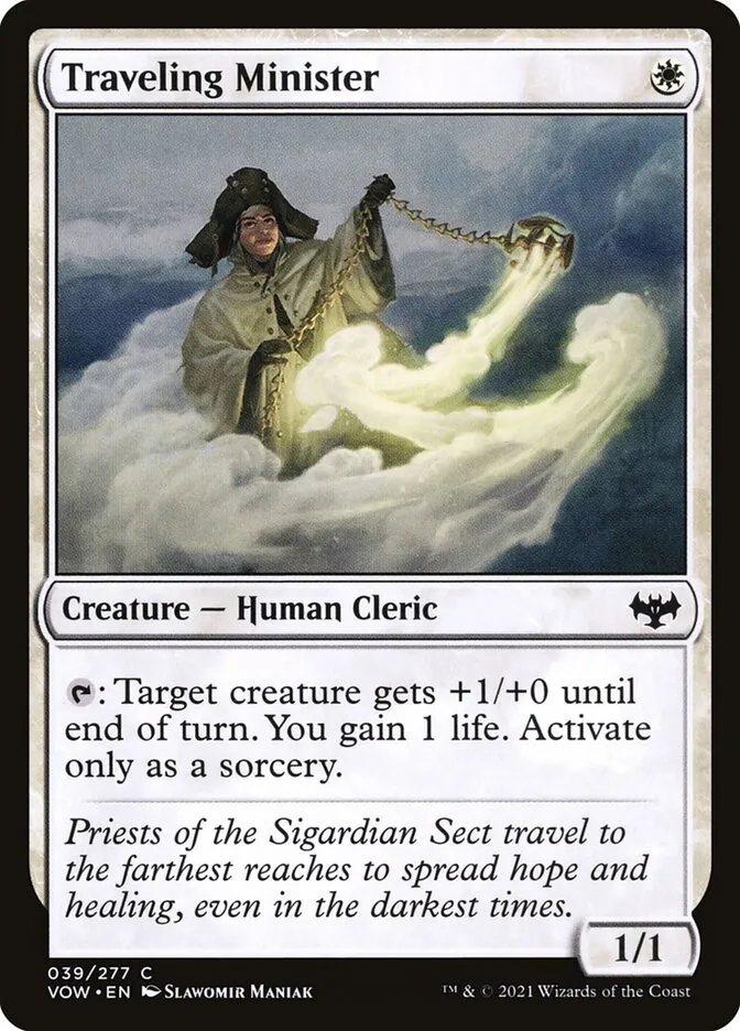 2021 Innistrad: Crimson Vow Traveling Minister #39 common card image