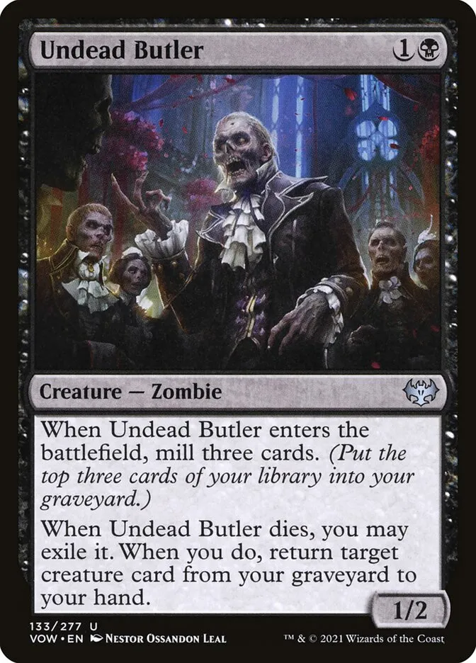 2021 Innistrad: Crimson Vow Undead Butler #133 uncommon card image