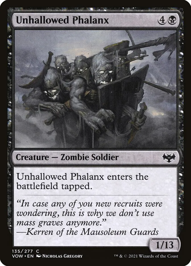 2021 Innistrad: Crimson Vow Unhallowed Phalanx #135 common card image
