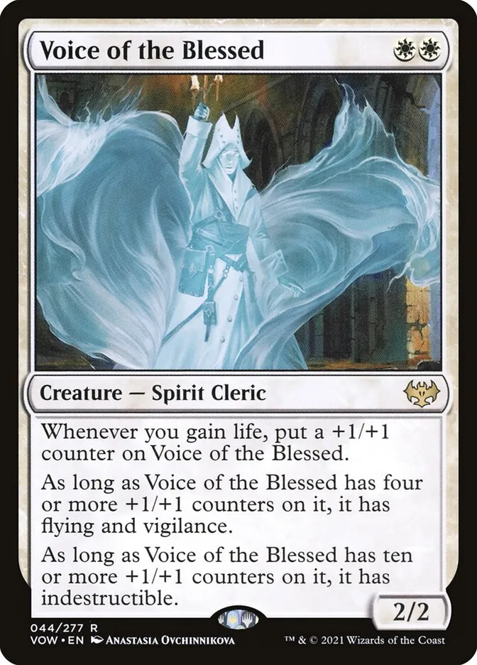 2021 Innistrad: Crimson Vow Voice of the Blessed rare #44 rare card image