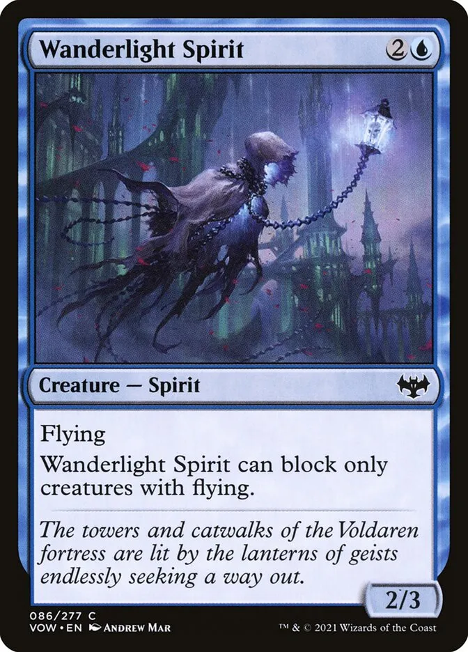 2021 Innistrad: Crimson Vow Wanderlight Spirit #86 common card image