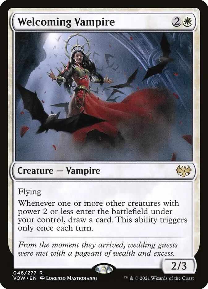2021 Innistrad: Crimson Vow Welcoming Vampire rare #46 rare card image