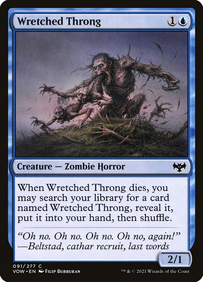 2021 Innistrad: Crimson Vow Wretched Throng #91 common card image