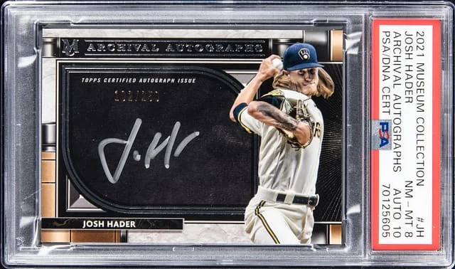 2021 Museum Collection Archival Autographs Josh Hader #JH card image